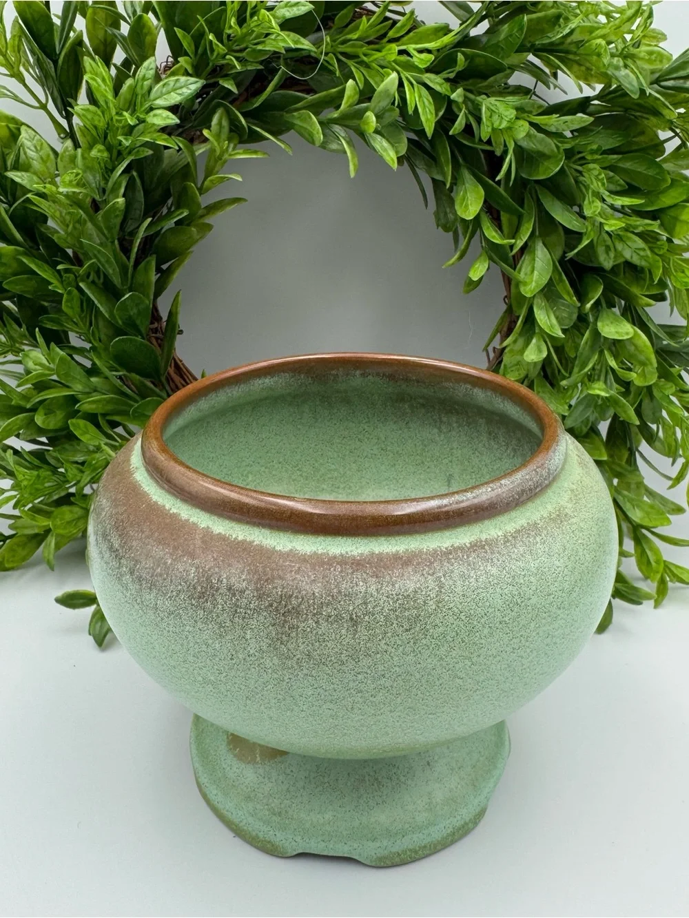 Frankoma Pottery Plainsman Green Planter 22S